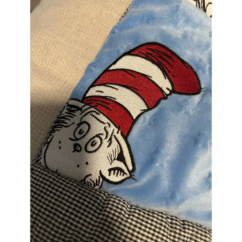 Trend Lab Dr. Suess Cat in The Hat Crib Blanket Throw Play Mat 34 x 43